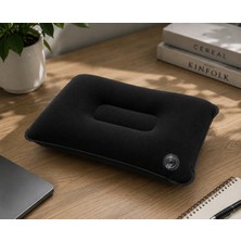 Mini Şişme Kamp Yastığı Boyun Destekli Taşınabilir Havalı Seyahat Yastığı Uçak Araç Ofis Karavan Çadır Için