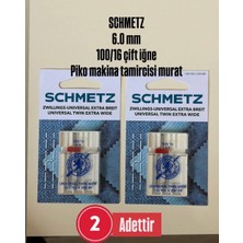Schmetz 8mm Çift Iğne 8.0/100 2 paket 2 adettir