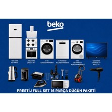 Beko Full Ev Paketi 16 Parça | Çeyiz Paketi | Buzolabı + Çamaşır Makinesi + Ankastre Set + Google Tv + Kurutma Makinesi + Bulaşık Makinesi + Küçük Ev Aletleri