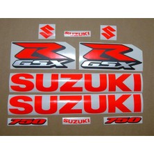 Motiker Suzuki Gsx-R 750 Kırmızı Sticker Etiket Modeli