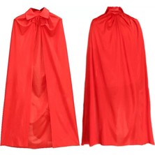 Uravas Store Kırmızı Renk Yakalı Pelerin 120 cm