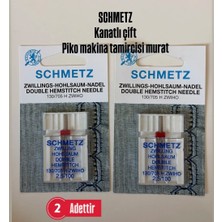 Schmetz Kanatlı Çift Iğne Ajur 2 adettir