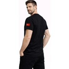 Erkek Türkiye World Cup 2026 Baskılı Tişört Futbol Temalı Forma T-Shirt - Siyah
