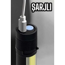 El Feneri LED USB Şarjlı Zoom Mini LED Işık Acil Durum Feneri