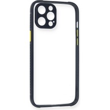 Mbb E-Ticaret iPhone 12 Pro Kılıf Miami Şeffaf Silikon - Lacivert
