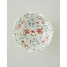 English Home Bloomika Stoneware El Yapımı Sunumluk 26X25,5X13 cm Pembe - Yeşil
