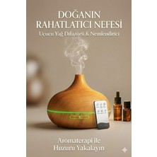 Mbb E-Ticaret Aroma Difüzör Gece Işığı 7 LED Nemlendirici Kumandalı 550 ml Buhar Makinesi