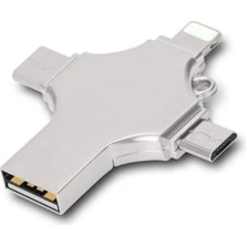Mbb E-Ticaret 64 GB OTG 4in1 Çok Fonksiyonlu USB Flash Bellek Type-C ve Micro SD Okuyucu