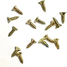 Mbb E-Ticaret Klips, Menteşe, Ayak, Ağaç, Sunta Vidası 2,2x7,5mm - Sarı 100 Adet