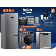 Beko Premium Komple Inox Akıllı Düğün,çeyiz Beyaz Eşya Paketi