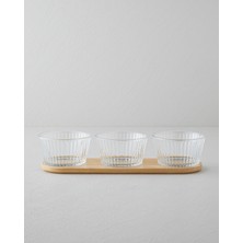 English Home Linea Cam-Bambu 4 Parça Sunumluk 11X6,5 cm Şeffaf