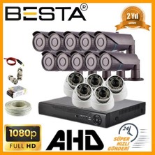 Mbb E-Ticaret 2mp 1080P 10 Dış 5 Iç Mekan Kameralı Ahd Güvenlik Seti