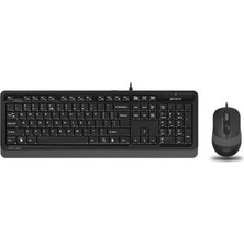 Mbb E-Ticaret A4 Tech F1010 Q USB Gri mm Kablolu Klavye Mouse Set