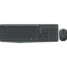 Mbb E-Ticaret Logıtech MK235 Q Tr Kablosuz Klavye Mouse Set Gri 920-007925