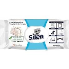Silen Yüzey Temizleyici Mendil Beyaz Sabun Kokulu 1X100