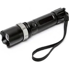 Mbb E-Ticaret KM-110 Profesyonel Şarjlı El Feneri Ledli+Flashlight+Zoom Özellikli  Atlı 6 Parça Full Set