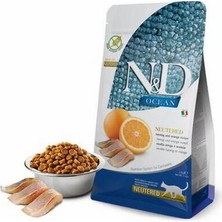 Mbb E-Ticaret N&d Ocean Ringa Balıklı Portakallı Tahılsız Kısırlaştırılmış Kedi Maması 5 kg