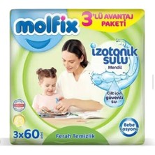 Mbb E-Ticaret Izotonik Sulu Ferah Temizlik Islak Havlu Mendil 3'lü 180 Yaprak
