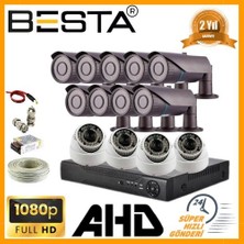 Mbb E-Ticaret 2mp 1080P 9 Dış 4 Iç Mekan Kameralı Ahd Güvenlik Seti