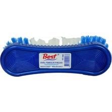 Mbb E-Ticaret Oval Temizlik Fırçası Plastik Halı Fırça Karışık Renk 17 cm