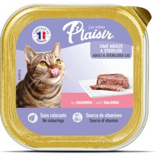 Mbb E-Ticaret Plaisir Somon Balıklı Pate Kısırlaştırılmış ve Yetişkin Kedi Yaş Sı 100 gr