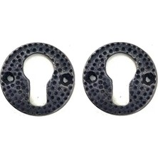Mbb E-Ticaret Antika Tarz Dekoratif Pirinç Oda Kilit Rozeti - 49MM, Oksit