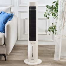 Homend Uzaktan Kumandalı Buz - Su Hazneli Buharı Özelliği Ile Etkili Serinletici ve 60W Ekonomik Kule Tipi Vantilatör 9011H