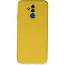 Mbb E-Ticaret Mate 20 Lite Kılıf Nano Içi Kadife Silikon - Sarı