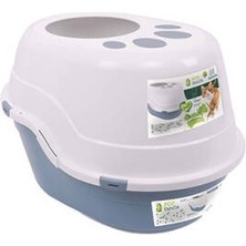 Mbb E-Ticaret Eco Tanta Kapalı Kedi Tuvaleti Mavi 63X49X42 cm