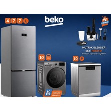 Beko Inox Ultra Lüx Beyaz Eşya Düğün, Çeyiz Paketi Buzdolabı+ Çamaşır+ Kurutma