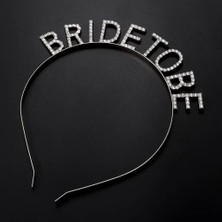 Mbb E-Ticaret Gümüş Kaplama Kristal Taşlı Bride To Be Gelin Tacı 16X17 cm