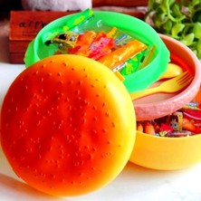 Mbb E-Ticaret Buffer® Hamburger Tasarımlı Çatal Bıçaklı Saklama ve Beslenme Kabı Kutusu