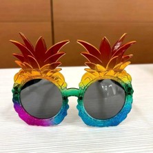 Mbb E-Ticaret Tropikal Ananas Tasarımlı Renkli Hawaii Parti Gözlüğü