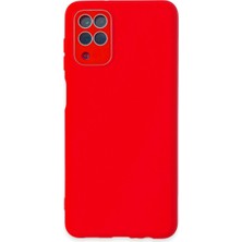 Mbb E-Ticaret Galaxy A22 Kılıf Lansman Glass Kapak - Kırmızı