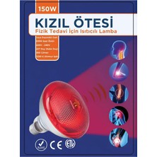 Mbb E-Ticaret 150W Kızılötesi (Infrared) Isıtıcılı Fizik Tedavi Lambası (Kırmızı Işık) E27 (Kalın Duy)