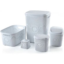 Mbb E-Ticaret Çeyiz Seti Rattan 5 Parça Örgülü Çeyiz Seti