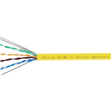 Mbb E-Ticaret Orıng RW-U0601YEL U/utp Cat6 23AWG Lszh 250MHZ 500 Metre Bakır Sarı Renk Network Kablosu