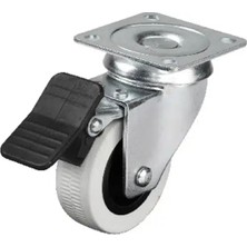 Mbb E-Ticaret 334 - 50X20 mm Çift Bilyalı Tablalı Frenli Teker 4 Adet