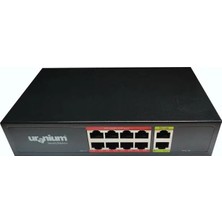 Mbb E-Ticaret Uranıum POE-G8002-96W 8 Port Gıgabıt + 2 Port Gıgabıt RJ45 Uplınk Poe Swıtch (Realtek Chıpset)