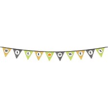 Mbb E-Ticaret Cadılar Bayramı Kabak Temalı Halloween Yazılı Banner Süs Flama 3 Metre