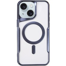 Mbb E-Ticaret iPhone 15 Plus Kılıf Boyi Magsafe Silikon Kapak - Lacivert