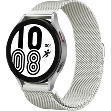 Mbb E-Ticaret Galaxy Watch 4 Metal Mıknatıslı Kordon - Gümüş