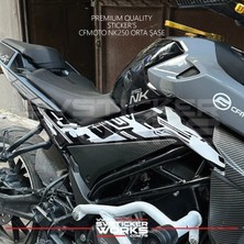 Sv Sticker Works Cfmoto NK250 Gen1 - Gen2 Orta Şase Cyber Desen Sticker Etiket Modeli Svstıckerworks