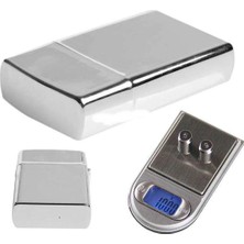 Mbb E-Ticaret Diamond Zippo Çakmak Şeklinde Kutulu Mini Cep Hassas Dijital Terazi (200GR-0.01)