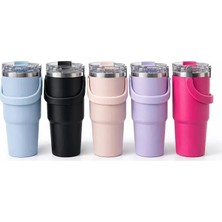 Mbb E-Ticaret 900 ml Taşıma Kulplu Paslanmaz Çelik Termos Mug - Vakumlu Isı Yalıtımlı Bardak ALK4631