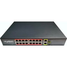 Mbb E-Ticaret Uranıum POE-G1621SFP-300W 16 Port Gıgabıt+2xgb RJ45+1XSFP Uplınk Poe Rackmount Swıtch (Realtek Chıpset)