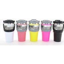 Mbb E-Ticaret 900 ml Taşıma Kulplu Paslanmaz Çelik Termos Mug - Vakumlu Isı Yalıtımlı Bardak ALK3137