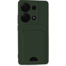 Mbb E-Ticaret Redmi Note 13 Pro 4g Kılıf Kelvin Kartvizitli Silikon - Koyu Yeşil