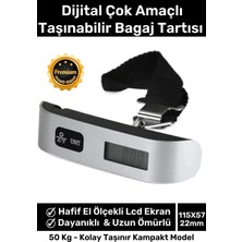 Premini Dijital Taşınabilir Bagaj Ağırlık Tartısı, LCD Ekran, 50 kg Kapasiteli