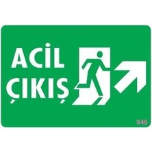 Mbb E-Ticaret Acil Çıkış Uyarı Levhası 17,5X25 Kod: 946